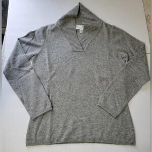 Pursuits LTD. Womens M Shawl Collar Cashmere Academia Quiet Luxury Sweater